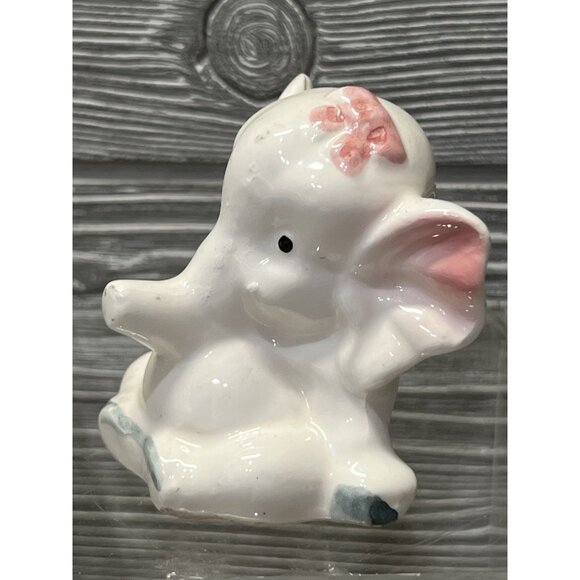 Small White Elephant Figurines Porcelain Ceramic Japan Lot of 3 Midcentury - Picture 16 of 16